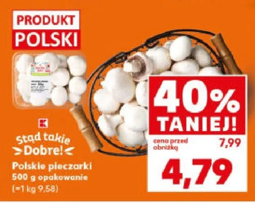 Polskie pieczarki 500 g opakowanie promocja w Kaufland