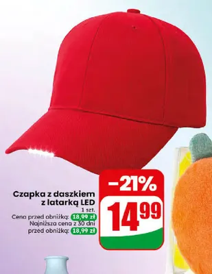 Czapka z daszkiem z latarką LED promocja w Dino