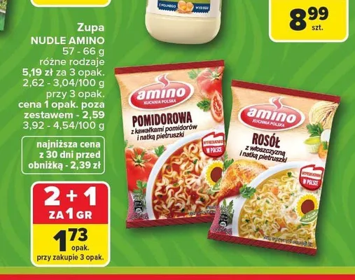 Zupa Nudle Amino Pomidorowa promocja w Carrefour Market