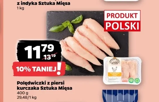 Polędwiczki z piersi kurczaka Sztuka Mięsa promocja w Netto