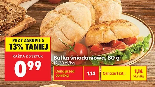 Bułka śniadaniowa promocja w Biedronka