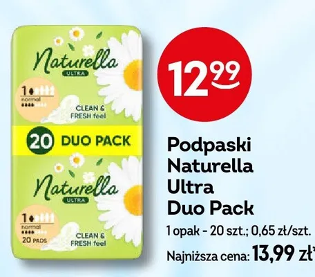 Podpaski Naturella Ultra Duo Pack promocja w Żabka