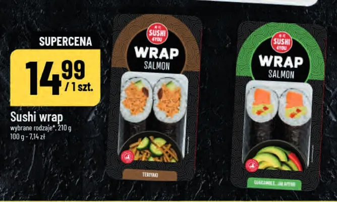 Sushi wrap z łososiem Guacamole Jalapeno Sushi 4You promocja w POLOmarket