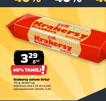 Krakersy solone Artur promocja w Netto