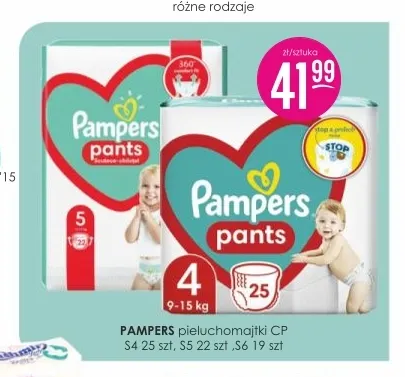 Pieluchomajtki CP S5 Pampers promocja w Drogerie Jasmin
