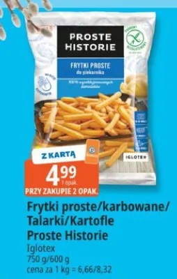 Frytki proste/crinkle/carbowane/falafel/kartoffle promocja w Leclerc