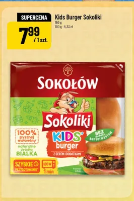 Kids burger Sokoliki promocja w POLOmarket