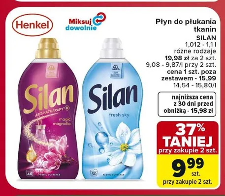Płyn do płukania tkanin Silan Classic Fresh Sky promocja w Carrefour Market