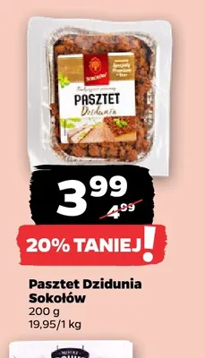 Pasztet Dzidunia Sokołów promocja w Netto