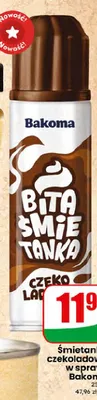 Śmietanka czekoladowa w sprayu Bakoma Bita Śmietanka promocja w Dino