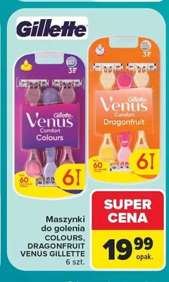 Maszynki do golenia Gillette Venus Comfort Colours 6-pak promocja w Carrefour