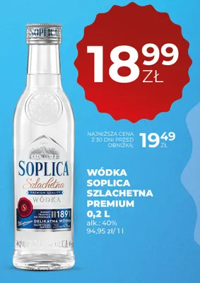 Wódka Soplica Szlachetna Premium promocja w Duży Ben