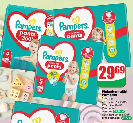 Pieluchomajtki active baby pants promocja w Dino