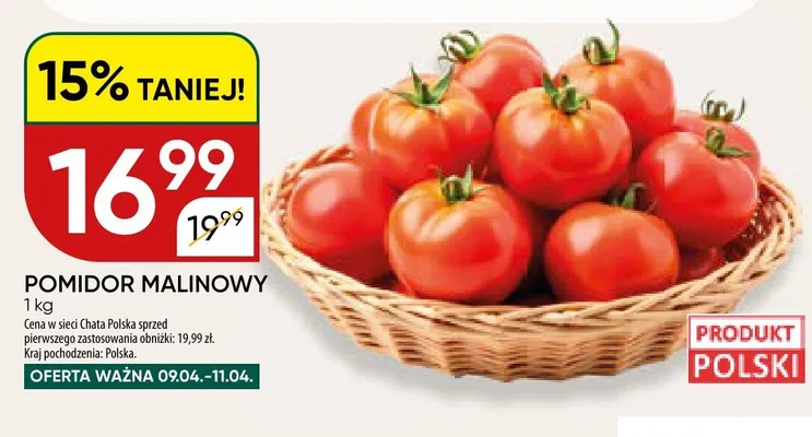 Pomidor malinowy promocja w Chata Polska