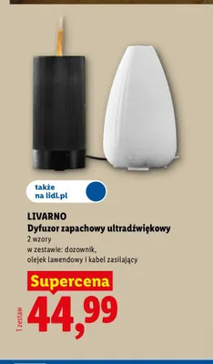 Dyfuzor zapachowy ultradźwiękowy Livarno promocja w Lidl