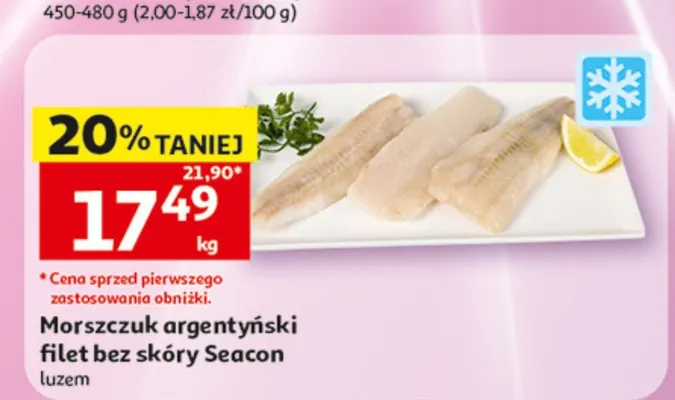 Morszczuk argentyński filet bez skóry Seacon luzem promocja w Auchan
