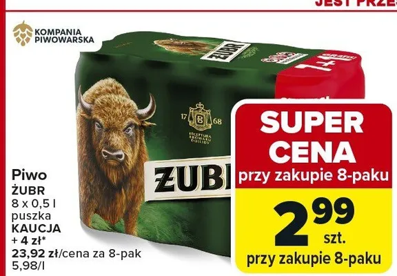 Piwo jasne pełne promocja w Carrefour