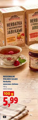 Herbatka owocowo-ziołowa z mazowieckimi jabłkami Regionalne Polskie Szlaki promocja w Lidl