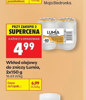Wkład olejowy do zniczy Lumia promocja w Biedronka
