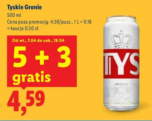 Piwo Tyskie Gronie promocja w Lidl