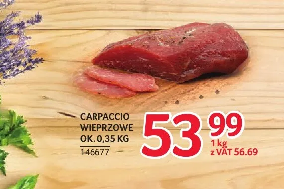 Carpaccio wieprzowe ZMB Białystok promocja w Selgros
