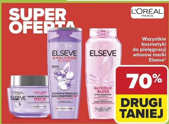 Wszystkie kosmetyki do pielęgnacji włosów marki Elseve promocja w Carrefour Market