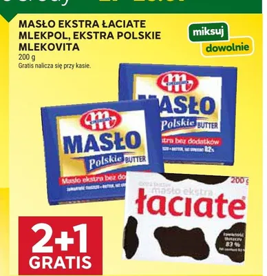 Masło ekstra Łaciate promocja w Stokrotka