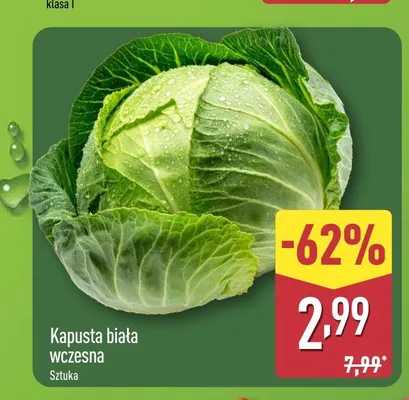 Kapusta biała wczesna promocja w Aldi