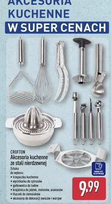 Akcesoria kuchenne ze stali nierdzewnej promocja w Aldi