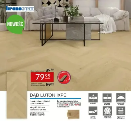 Panele winylowe Dąb Luton IXPE promocja w Abra Meble