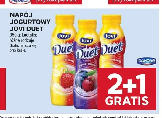 Napój jogurtowy Jovi Duet truskawka kiwi promocja w Stokrotka