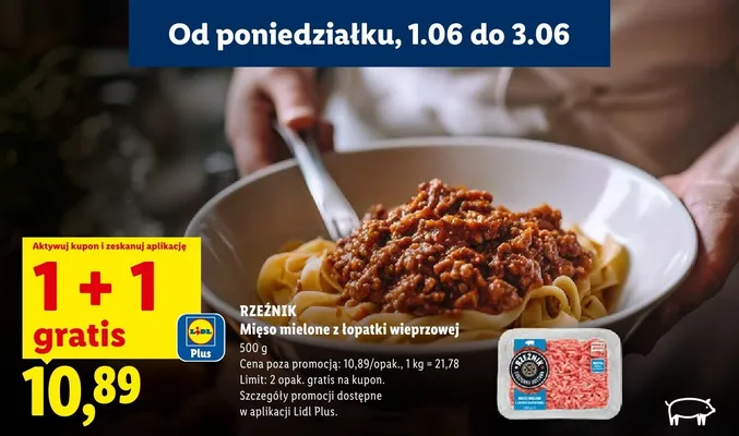 Mięso mielone z łopatki wieprzowej Rzeźnik promocja w Lidl