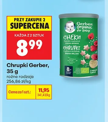 Chrupki Gerber Organic promocja w Biedronka