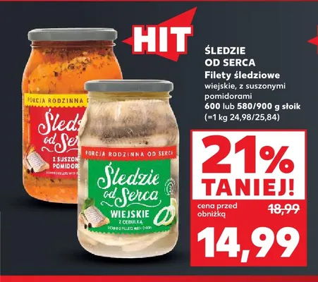 Filety śledziowe wiejskie Śledzie od Serca promocja w Kaufland