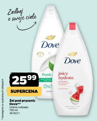 Żel pod prysznic Dove promocja w Netto