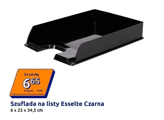 Szuflada na listy czarna promocja w Action