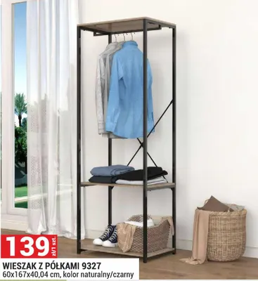 Wieszak z półkami 9327 promocja w Merkury Market