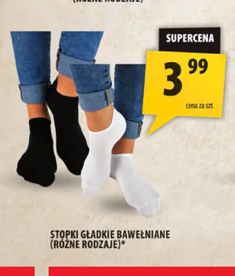 Stopki gładkie bawełniane promocja w Arhelan