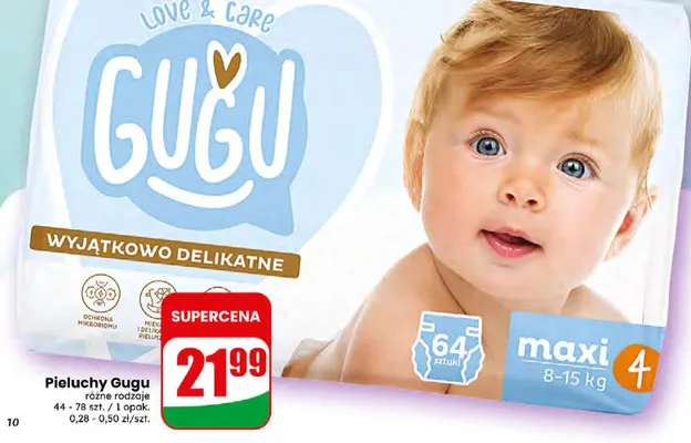 Pieluchy różne rodzaje promocja w Dino