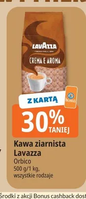 Kawa ziarnista Lavazza Crema e Aroma promocja w Leclerc