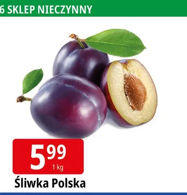 Śliwka polska promocja w Leclerc