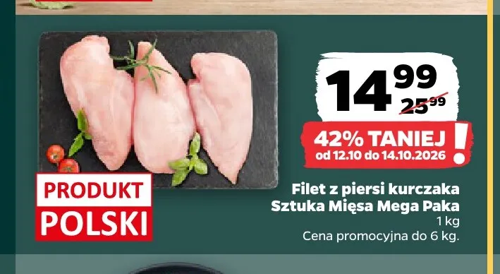 Filet z piersi kurczaka Sztuka Mięsa Mega Paka promocja w Netto