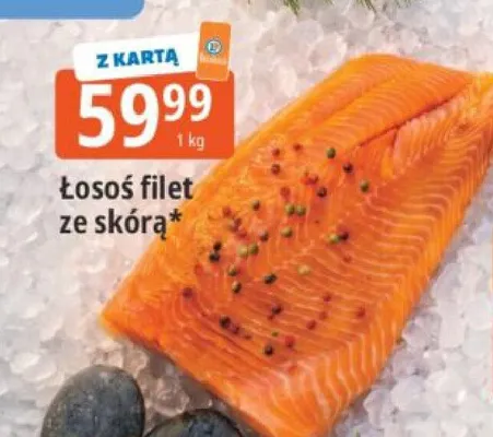 Łosoś filet ze skórą promocja w Leclerc