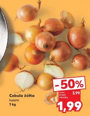 Cebula żółta luzem promocja w Kaufland