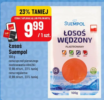 Łosoś wędzony plastrowany Suempol promocja w POLOmarket