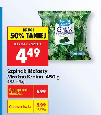 Szpinak liściasty promocja w Biedronka