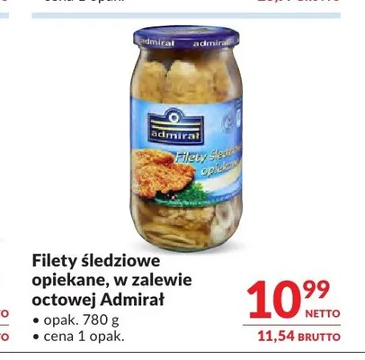 Filety śledziowe opiekane w zalewie octowej Admiral promocja w Makro