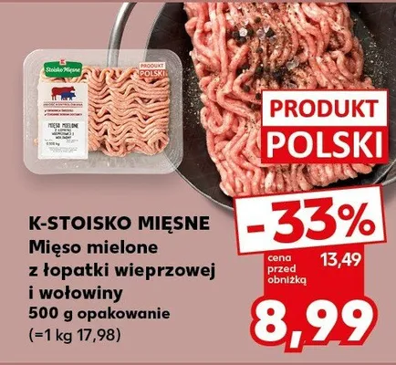 Mięso mielone z łopatki wieprzowej i wołowiny promocja w Kaufland