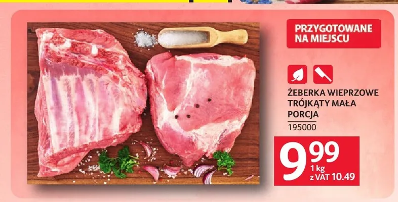 Żeberka wieprzowe trójkąty mała porcja promocja w Selgros