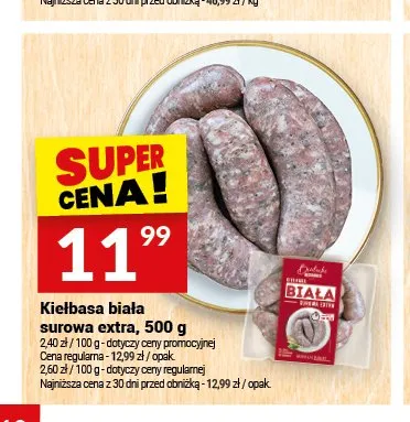 Kiełbasa biała surowa extra Białecki Wędzarnia promocja w Twój Market